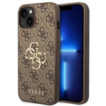Case Guess iPhone 14 6.1" brown/brown hardcase 4G Big Metal Logo