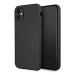 AMG AMHCN61DOLBK iPhone 11 6.1" black/black hardcase Leather Hot Stamped
