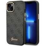 Case GUESS Apple iPhone 14 4G Vintage Gold Logo Black Hardcase