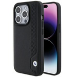 Case Bmw Bmhcp15l22rbdk IPhone 15 Pro 6.1" Black/black Hardcase Leather Blue Dots Case