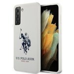 Case US POLO Samsung Galaxy S21 Silicone Logo USHCS21SSLHRWH White Case