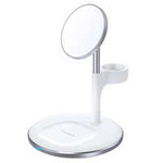 Choetech T586-F 3in1 Magnetic wireless charger station for iPhone 12/13 series,AirPods Pro with iwatch holder white