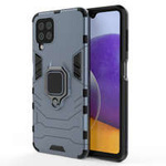 Ring Armor armored hybrid case cover + magnetic holder Samsung Galaxy A22 4G blue
