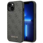 Case Guess iPhone 14 6.1" grey/grey hard case 4G Metal Gold Logo