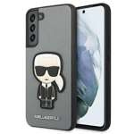 Case KARL LAGERFELD Samsung Galaxy S22 Plus Saffiano Ikonik Karl`s Patch Silver Hardcase
