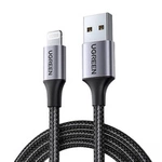Cable Lightning to USB UGREEN 2.4A US199, 2m (Black)