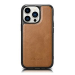 iCarer Leather Oil Wax case with genuine leather for iPhone 14 Pro Max (MagSafe compatible) brown (WMI14220720-TN)