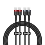 Baseus Cafule USB-C / USB-C cable 100W 1 m - red-black and black-gray (2 pcs.)