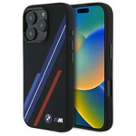 Case BMW iPhone 16 Pro Max black/black hardcase Silicone Random Lines MagSafe