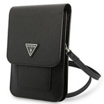 GUESS Saffiano Triangle Handbag Black