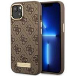 Guess GUHMP14SU4GPRW iPhone 14 6.1" brown/brown hard case 4G Logo Plate MagSafe