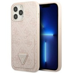 Case GUESS Apple iPhone 13 Pro Max 4G Triangle Logo Cardslot Pink Hardcase