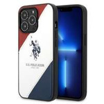 US Polo USHCP14XPSO3 iPhone 14 Pro Max 6.7" White/White Tricolor Embossed