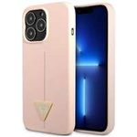 Case GUESS Apple iPhone 13 Pro Max Silicone Triangle Pink Hardcase