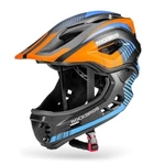 [RETURNED ITEM] Children's bicycle helmet with detachable visor Rockbros TT-32SOBL-M size M - black and orange