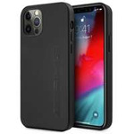AMG AMHCP12LDOLBK iPhone 12 Pro Max 6.7" black/black hardcase Leather Hot Stamped