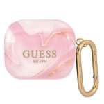 Case GUESS Apple AirPods 3 Marble Collection Pink Case
