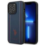 US Polo USHCP14LPFAV iPhone 14 Pro 6.1" navy/navy blue Leather Stitch