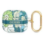 Case GUESS Apple AirPods 3 Cover Flower Strap Collection Green Case