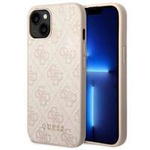 Case Guess iPhone 14 6.1" pink/pink hard case 4G Metal Gold Logo