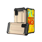 Hybrid Armor Case Tough Rugged Cover for Xiaomi Redmi Note 10 5G / Poco M3 Pro golden