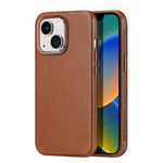 Dux Ducis Naples case for iPhone 14 Plus magnetic leather case MagSafe brown