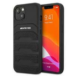 AMG AMHCP13SGSEBK iPhone 13 mini 5.4" black/black hardcase Leather Debossed Lines