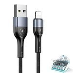 Cable Braided USAMS USB Apple Lightning SJ448ZJ01 US-SJ448 U55 2A 1m Black