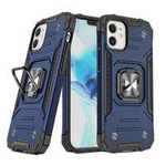 Wozinsky Ring Armor case for iPhone 14 armored cover magnetic holder ring blue