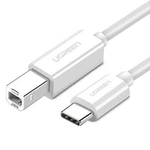 Cable Ugreen US241 USB-C / USB-B 2.0 to scanner printer 1.5 m - white