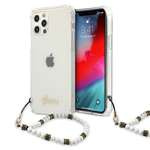 Case GUESS Apple iPhone 12 12 Pro White Pearl Clear Hardcase