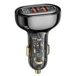 USAMS Charg. sam. 1xUSB-C 2xUSB-A 125W Fast Charge transparent black CC158CC01 (US-CC158)