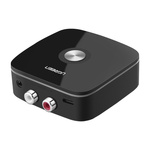 Bluetooth 5.1 adapter/receiver Ugreen CM106 2x RCA, 3.5mm jack, aptX HD, USB-C (black)