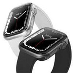 Uniq Glase Apple Watch Series 7 45mm case. Dual Pack transparent-smoke / clear-smoke
