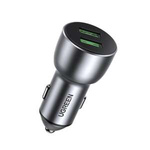 Charger automotive UGREEN QC 3.0, 2xUSB, 36W (gray)