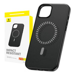 Magnetic Phone Case for iPhone 15 ProMax Baseus Fauxther Series (Black)