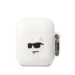Karl Lagerfeld KLA2RUNCHH AirPods 1/2 cover white/white Silicone Choupette Head 3D
