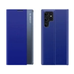 New Sleep Case for Samsung Galaxy S24 FE Cover with Flip and Stand - Blue