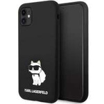 Case Karl Lagerfeld KLHCN61SNCHBCK iPhone 11/ XR hardcase black/black Silicone Choupette Case