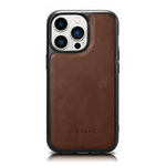 iCarer Leather Oil Wax case with genuine leather for iPhone 14 Pro Max (MagSafe compatible) brown (WMI14220720-BN)