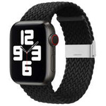 Strap Fabric Watch Band 7/6 / SE / 5/4/3/2 (41mm / 40mm / 38mm) Braided Fabric Watch Bracelet Black (5)