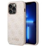 Case GUESS Apple iPhone 14 Pro Max 4G Metal Gold Logo Pink Hardcase