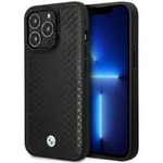 Case BMW BMHMP14X22RFGK iPhone 14 Pro Max 6.7" black/black Leather Diamond Pattern MagSafe