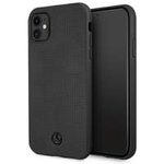 Mercedes MEHCN61MBLBK iPhone 11 black/black hardcase Leather Meshed Metal Logo