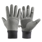 Men's insulated sports phone gloves - gray