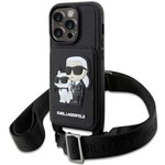 Case Karl Lagerfeld KLHCP14LCSAKCPMK iPhone 14 Pro 6.1" hardcase black/black Crossbody Saffiano Karl &amp; Choupette Case