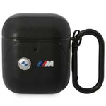 BMW BMA222PVTK AirPods 1/2 cover black/black Leather Curved Line