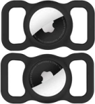 Apple AirTag Silicone Case for Dog or Cat Collar - Black