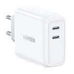 Charger UGREEN CD199, 2x USB-C, PD3.0, QC4.0, 36W (White)