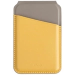 Uniq Lyden DS magnetic RFID wallet with phone stand - yellow-gray